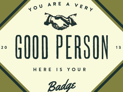 Good Person Badge badge typography