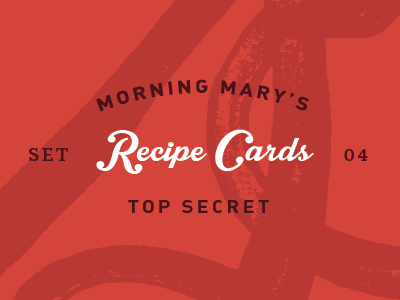 Recipe Cards cards cropping print texture typography