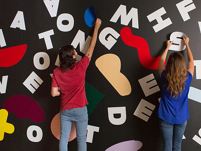 Alphabet Soup color interactive letters magnetic mural shapes
