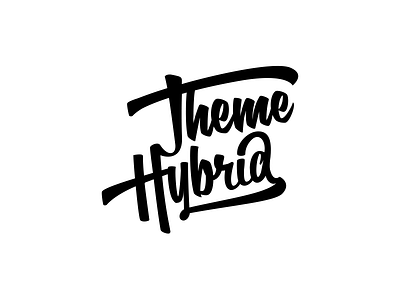 Theme Hybrid calligraphy hybrid lettering logo theme theme hybrid typography