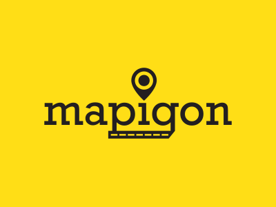 Mapigon branding identity logo map typography