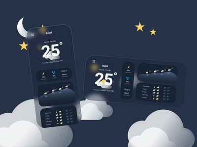 Glassmorphism weather app