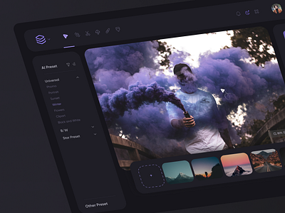 Photty | Online photo editor (Dark Version) photo editor product design saas product software software ui software user interface ui user experience user interface userinterface web ui