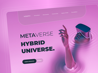 Metaverse Website Hero hero section metaverse product design ui user experience user interface userinterface virtual reality website hero