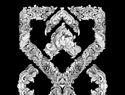 Hour Glass Baroque Style baroque hour glass ornamental