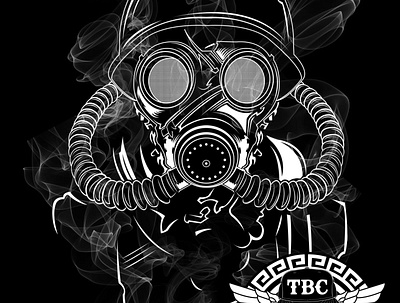 Gas Mask smoketrooper gass mask illustration logo skull