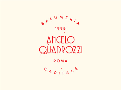 Angelo Quadrozzi butchery deli logo salumeria type