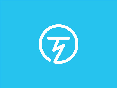 Turbo lightning bolt logo mark t turbo