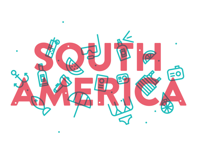 An epic journey icons adventure south america illustration