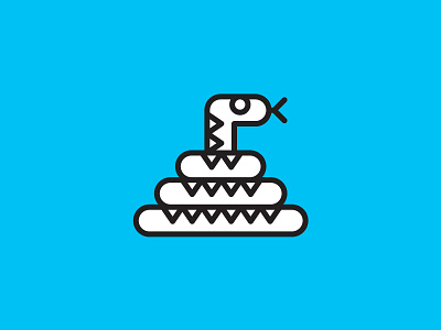 Wire glyph icon illustration snake