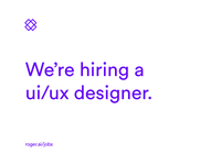 We’re hiring a UI/UX designer!