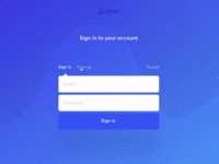 Zenbu - Sign in/up/forgot page