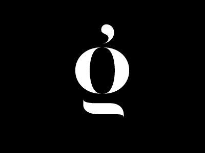 g g logotype stencil type