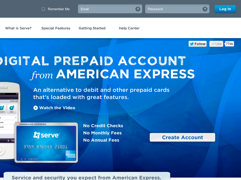 Login redesign for Serve.com ui web design interaction design