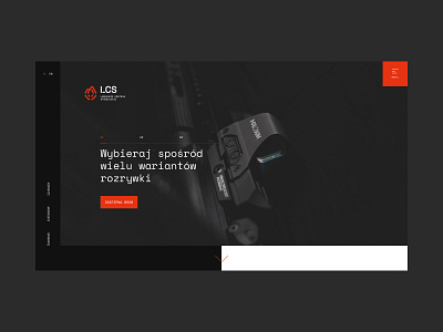 LCS clean dark ui gun minimalistic shooting range ui ux web webdesign