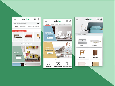 Mobilux - Furniture App UI Design app design furniture mobile ui ux