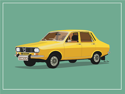 Dacia 1300 - Car Illustration car dacia dacia 1300 illustration retro romanian vector
