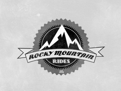 Rocky Mountain Rides Logo logo vintage rocky mountain rides graphic design illustrator photoshop design