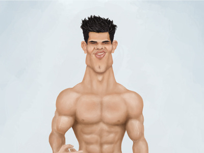 Taylor Lautner Paint Done caricature design digital painting graphic design photoshop taylor lautner