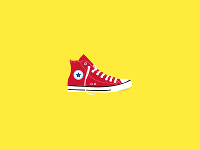 Good Red Oldies converse illustartion shoes