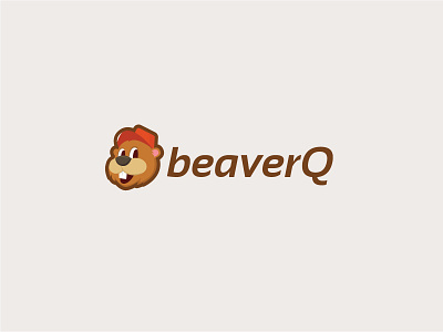 Beaverq design illustration logo