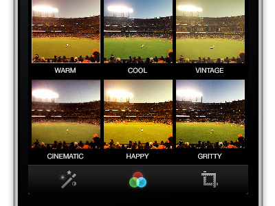 Photo Filters Navigation filters mobile photos twitter