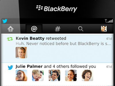 Twitter for BlackBerry 4.0 blackberry mobile tweet