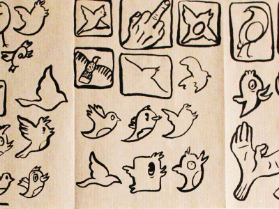 New Bird Sketches brand exploration sketch twitter