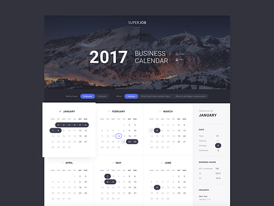 SuperJob calendar app calendar desktop web