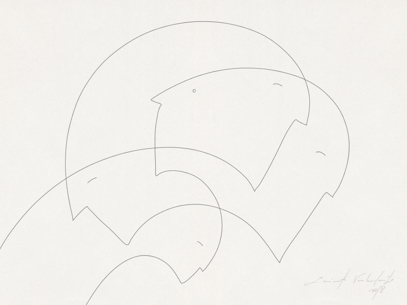 Line stories: comm-unity linear illustration concept art picture graphic illustration drawing line minimal concept idea