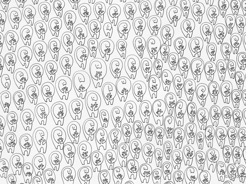 Three poems to human. Human grows to tree (I) visual narrative text human tree line linear illustration marker graphic nature hand drawing drawing illustration