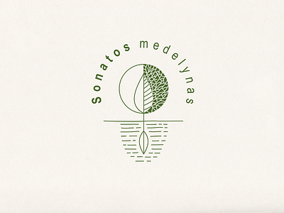 Sonatos medelynas_logo branding digital drawing graphic illustration logo logo 2d logodesign logotype nature vector