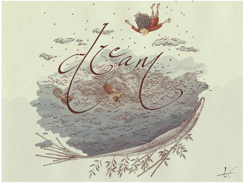 VISUAL WOR(L)DS. Dream hand writing imagination writing calligraphy wacom intuos ink character design adobe photoshop digital graphic nature hand drawing drawing illustration