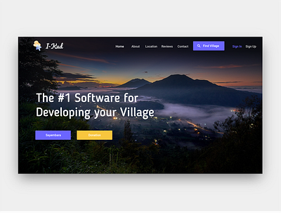 I-Kud Website branding design develop donation home illustration sketchapp ui ux village web web design website