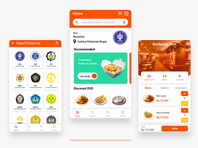 Fudcamp adobexduikit app branding campus design food kampus order restaurant ui university ux