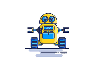 Robbbie the robo graphic design illustration illustrator