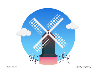 The Windmill adobe illustrator gradients graphic design illustration illustration art illustrator minimal vector windmill