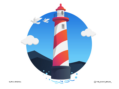 The Light House adobe illustrator flat illustration flatdesign graphic design graphic designer illustration illustrator minimal vector