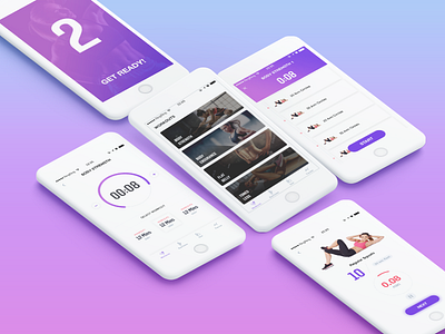 Fitness App Concept app design fitness trendy ui ux