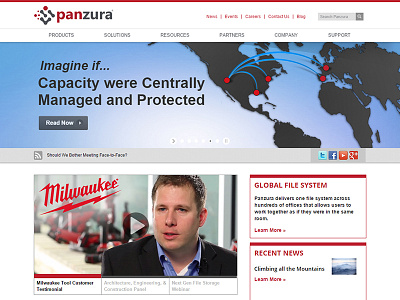 Panzura.com Website Refresh web design website wordpress