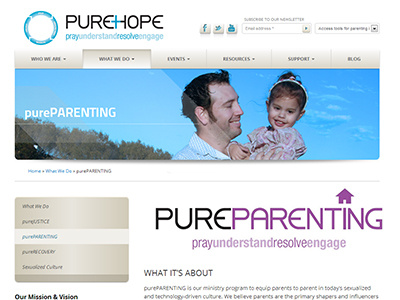 PureHOPE Interior Page css3 html5 interior page design wordpress