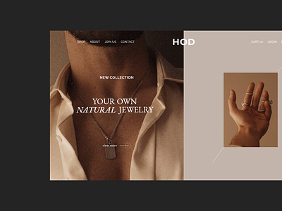 Natural Jewelry ecommerce design jewelry minimalist natural ui uxdesign web
