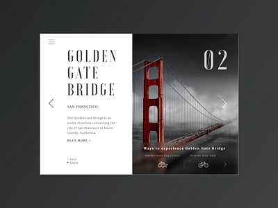 Daily UI :: 003 - Landing Page 003 bridge california dailyui dailyui 003 dailyui003 golden gate bridge goldengate landing page san fran sanfrancisco sf ui uiux ux ux design web webdesign