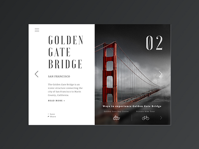 Daily UI :: 003 - Landing Page 003 bridge california dailyui dailyui 003 dailyui003 golden gate bridge goldengate landing page san fran sanfrancisco sf ui uiux ux ux design web webdesign