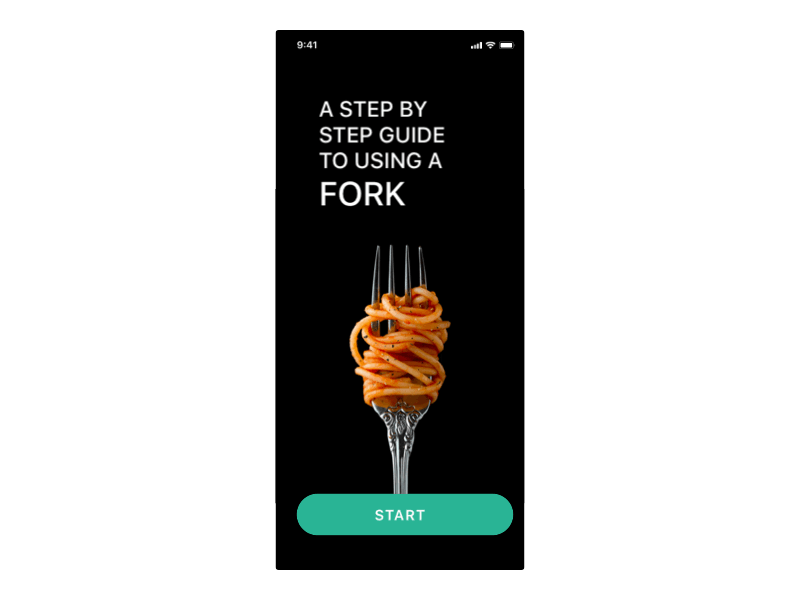 A step by step to using a... fork! appdesign appinteraction motiondesign principle sketch user experience userinterface ux uxui