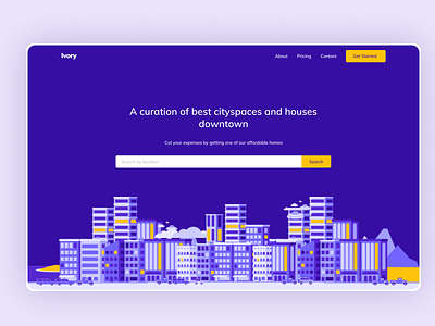 Ivory Real Estate Design figma landing page real estate