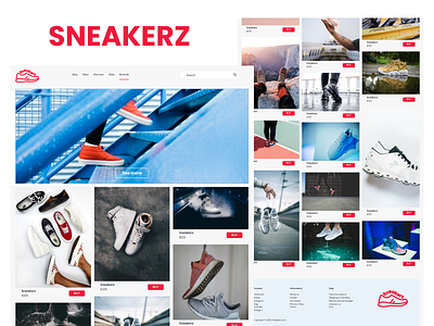 Sneakerz ecommerce listing page shoes sneakers sport