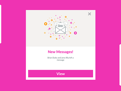 Flash message inbox message new message