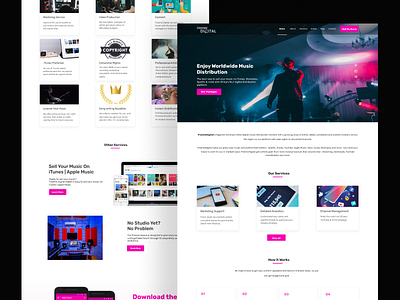 Music Distribution design figma landing page music ui ux website