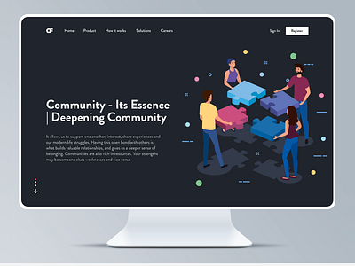 Community and Its Essence community design figma landing page ui